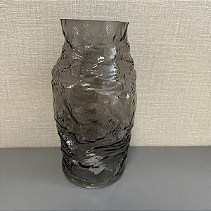 VASO DECORATIVO EM VIDRO FUME G