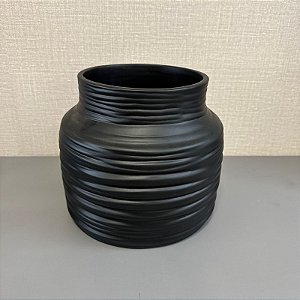 CACHEPOT BAREL GD PRETO FOSCO