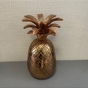 POTE ABACAXI EM METAL COBRE M ( COM AVARIAS )
