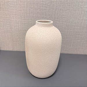 VASO I OFF WHITE BOJUDO COM TEXTURA 20CM