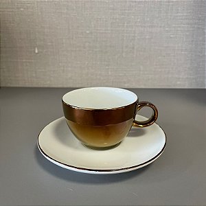 CONJUNTO XÍCARA 2 PECAS CAFÉ COM PIRES PORCELANA