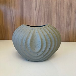 Vaso Harmonia Verde Fosco com Pintinhas 19x18cm