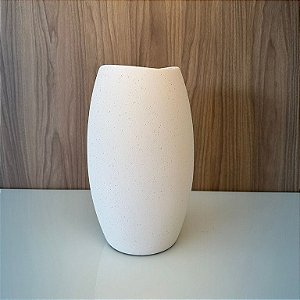 Vaso Elegante Liso II Branco em Ceramica 35X23cm