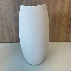 Vaso Elegante Liso I Branco em Ceramica 43x24cm