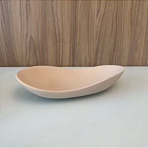 Centro de Mesa Atomo Bege em Ceramica 41x9cm