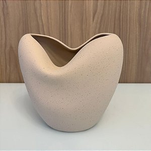 Vaso Atomo III em Ceramica Bege
