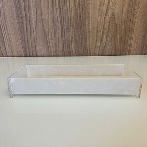 Bandeja Elegance em Acrilico Travertino 27x12cm