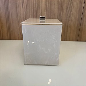 Lixeira Advance Travertino em Acrilico 26x19cm