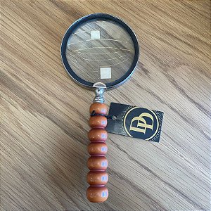 Lupa com Cabo Bolas em Polirenina Terracota 24x11cm