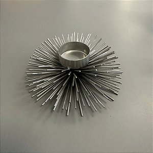 Porta vela Silver Star Pequeno 15cm