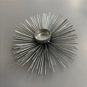 Porta vela Silver Star Grande 20cm