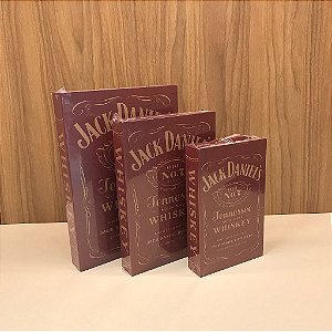 Caixa Livro Whiskey Jack Daniels P, M e G