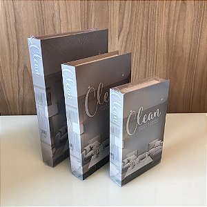 Caixa Livro Clean P, M e G
