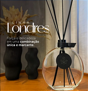Linha Londres Difusor e Sabonete Liquido Preto 550ml