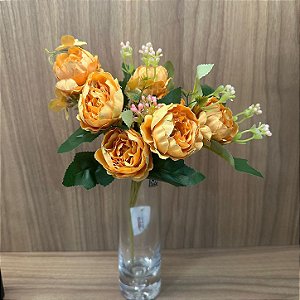 BUQUE PEONIA X 7 ( AMARELO OUTONO )