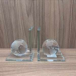 APARADOR DE LIVROS EM VIDRO 12X9X14CM