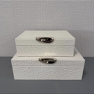 CAIXA EM MDF COM REVESTIMENTO SINTETICO