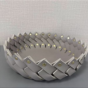 CENTRO DE MESA EM PU BEGE G 10X36CM E M10X30CM