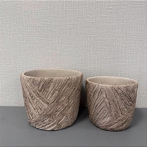 CACHEPOT EM CIMENTO G 17X22CM M 15X17CM