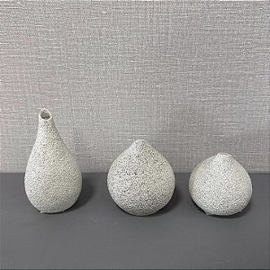 MINI VASO EM POLIRESINA G 13X8CM M 10X10CM P 8X8CM