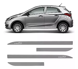 Friso Lateral Prata Metal Hyundai HB20 19/