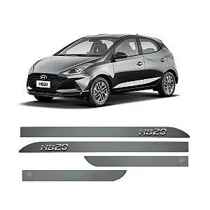 Friso Lateral Cinza Silk HB20 2019/