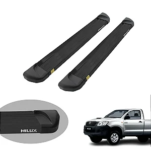 Estribo Hilux 2005/2015 Alumínio Preto Cabine Simples