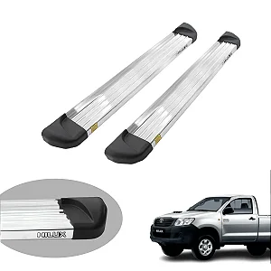 Estribo Cromado de Alumínio Cabine Simples para Hilux 2005/2015