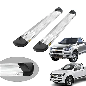 Estribo Cromado Track em Alumínio  S10 Simples 2012