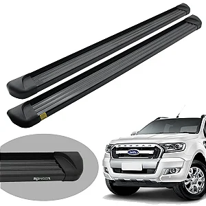 Estribo de Alumínio Preto para Ford Ranger Dupla 2012