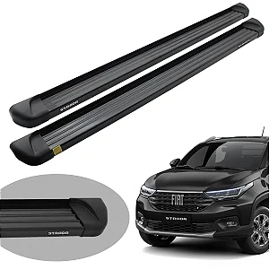 Estribo para Fiat Strada 2021 Alumínio Preto