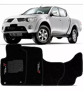 Tapete Personalizado Mitsubishi L200 Triton Preto