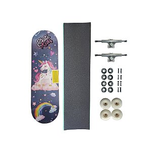 Skate de marfim infantil COMPLETO mini model SKATE KIDS Unicorn