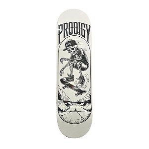 Shape de marfim modelo juvenil PRODIGY SKATEBOARDS B&W Skull
