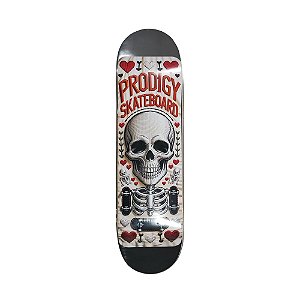 Shape de marfim modelo juvenil PRODIGY SKATEBOARDS Stitch Skull