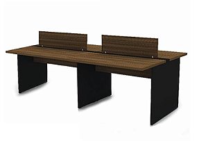 MESA COMPONÍVEL 40MM 240X132CM NOGAL/PRETO