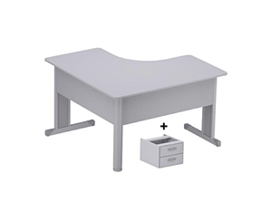 MESA COM TAMPO CONFECCIONADO EM MDF