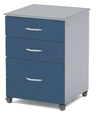 Gaveteiro Volante 15mm – 4 E 2x1 Gavetas – Cinza, Azul E Preto
