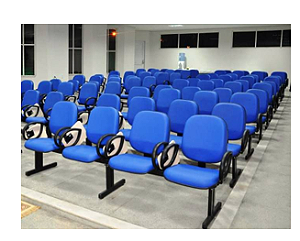 LONGARINA DIRETOR UNIVERSITÁRIA  COM  BRAÇO ESCAMOTEÁVEL