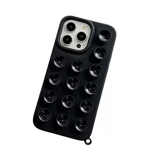 CAPA DE SILICONE VENTOSA IPHONE 12 PRO MAX PRETO