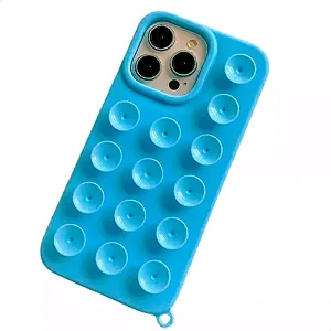 CAPA DE SILICONE VENTOSA IPHONE 12 PRO MAX AZUL