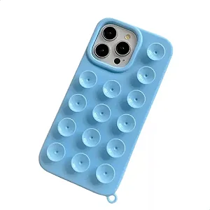 CAPA DE SILICONE VENTOSA IPHONE 12 PRO MAX AZUL BEBE