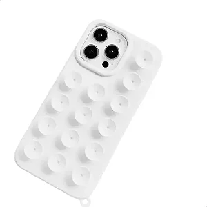 CAPA DE SILICONE VENTOSA IPHONE 13 ROXO
