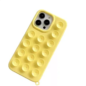 CAPA DE SILICONE VENTOSA IPHONE 13 PRETO