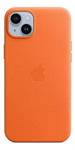 CAPA COURO MAGSAFE IPHONE 12/12 PRO LARANJA