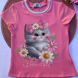 Blusa Gatinho Rosa
