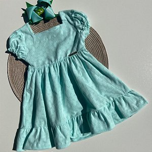 Vestido em Laise Verde