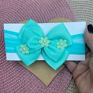 Faixa de Cabelo Bebê Verde Água