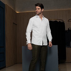 Camisa com Abotoadura de Algodão Italiano