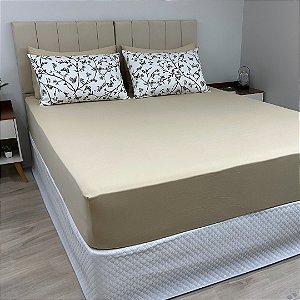 Conjunto de Lençol Doce de Leite com Fronhas Borboletas - Casal